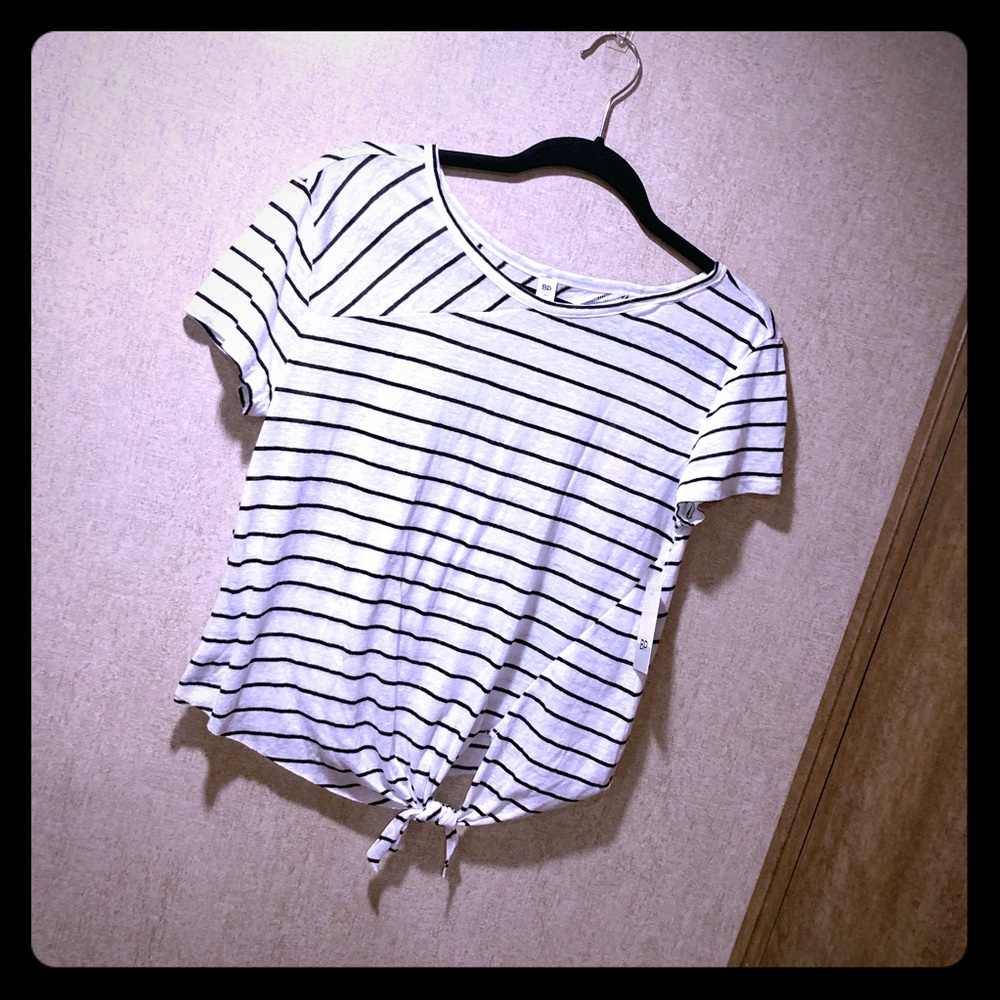 BP Nordstrom NWT White Black Stripes Tee Shirt